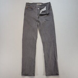 Levis Jeans Womens 27 Gray‎ Wedgie Straight Button Fly Mid Rise Denim